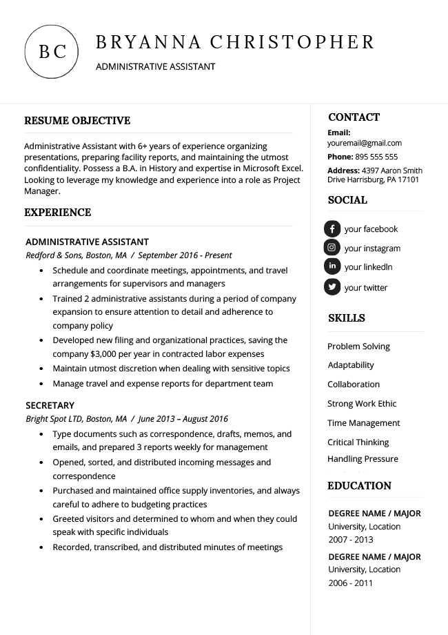 #3 Elegant And Unique Resume Template - Ms Word Pack [free] - Classpawa